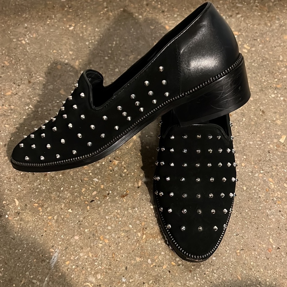 The Kooples studded suede and leather loafers